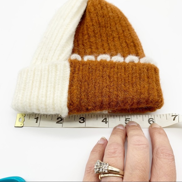 Majestic Filatures Deluxe Cuffed Beanie Hat for Baby in Rust and Cream - Picture 7 of 7